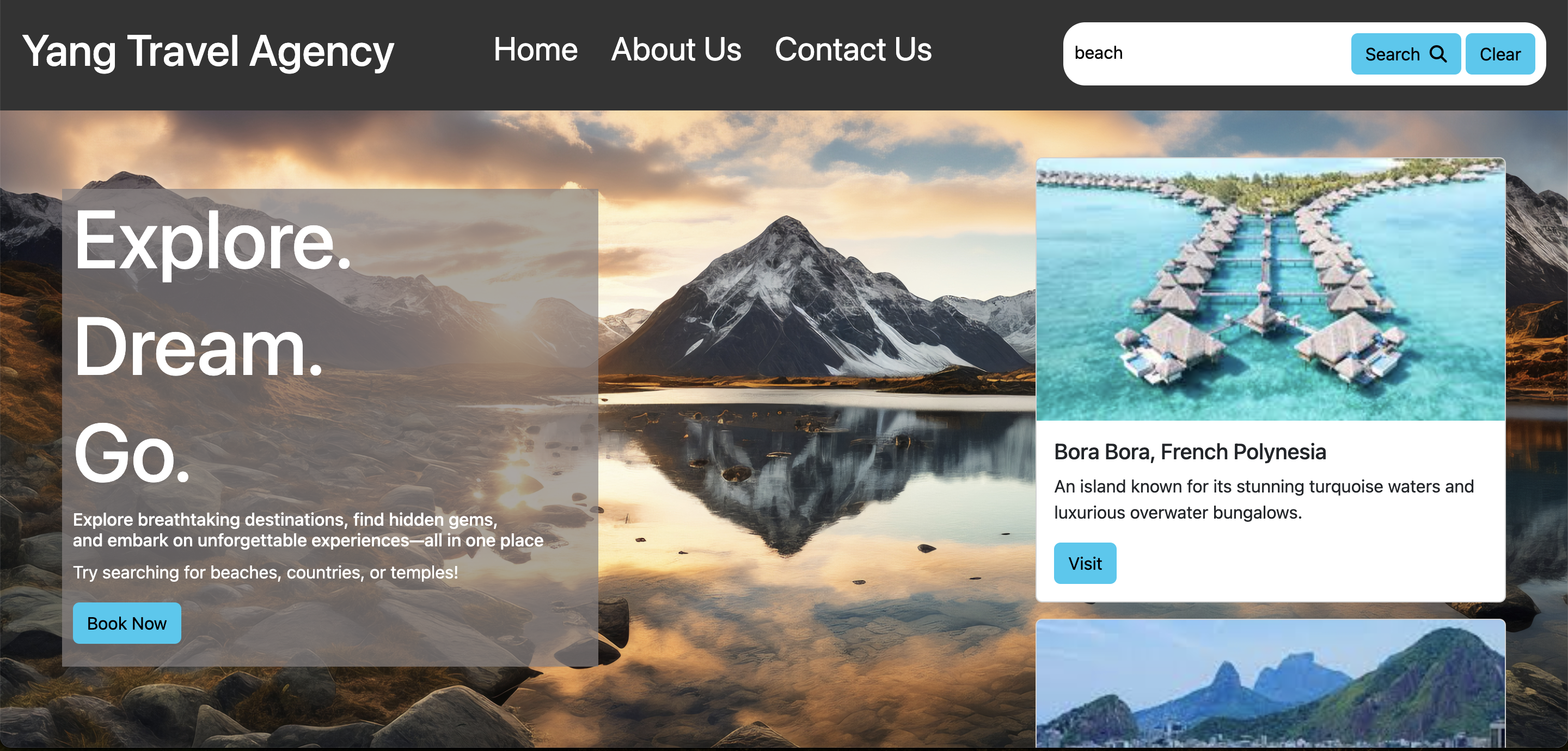 Screenshot of my personal project